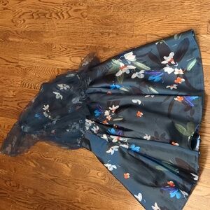 French Connection Lisette Teal Floral Dress